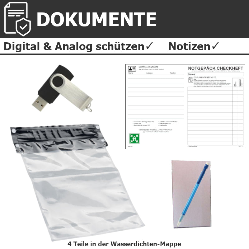 Fluchtrucksack KOMPLETT-25 (Notfallrucksack für 1 Person)